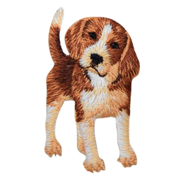 Cartoon S Beagle Dog Dream Dog Standing with Glasses Logo Patch Embroidered Sew Iron On Patches Badge Bags Hat Jeans Shoes T-Shirt Applique